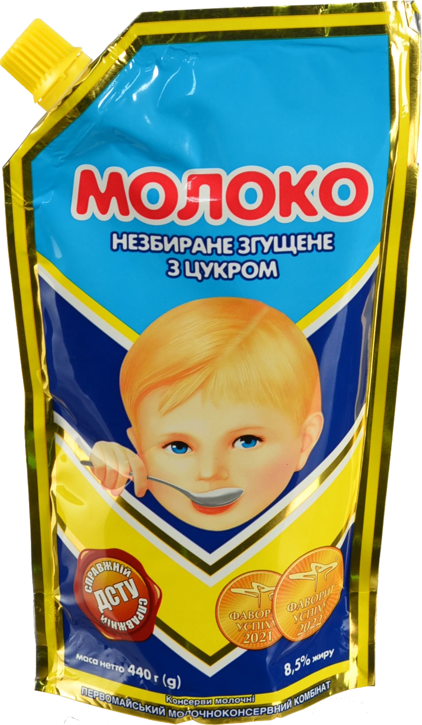 Молоко згущене 8.5% незбиране з цукром Первомайський МКК д/п 440г
