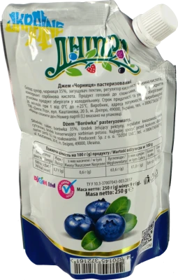 Джем Dnipro 250г чорниця д.п