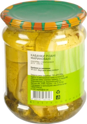 Кабачки 0.01 460мл мариновані рiзанi
