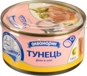 Тунець філе в олії Аквамарин з/б 185г