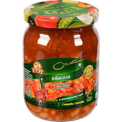 Квасоля RIO 480г біла гриби овочи в т.с с.б