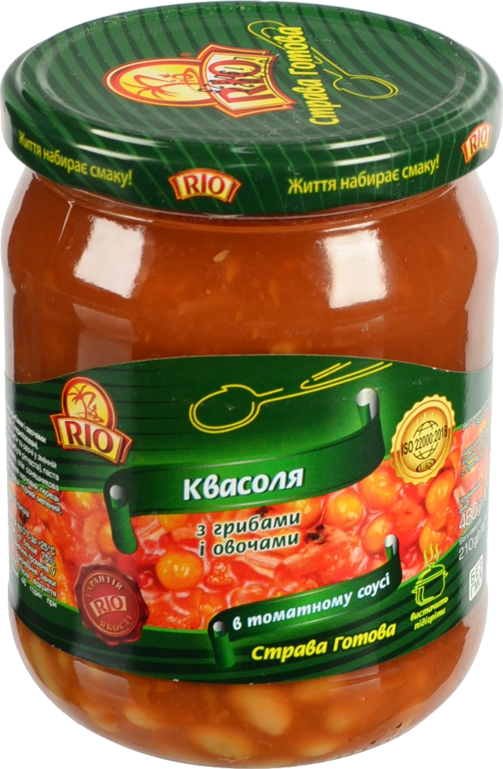 Квасоля RIO 480г біла гриби овочи в т.с с.б