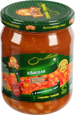 Квасоля RIO 480г біла гриби овочи в т.с с.б