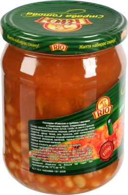 Квасоля RIO 480г біла гриби овочи в т.с с.б