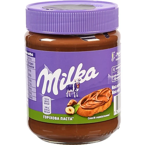 Паста горіхова з фундука з додаванням какао Milka с/б 350г