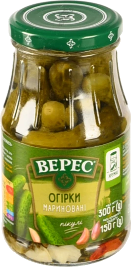 Огірки мариновані слабокислі Верес с/б 300г