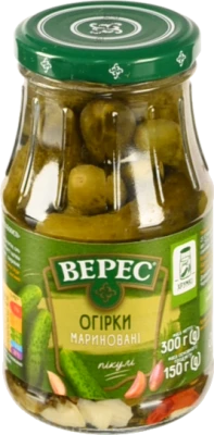 Огірки мариновані слабокислі Верес с/б 300г