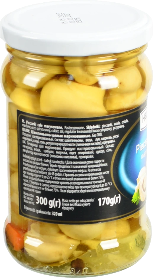 Печериці цілі мариновані Helcom с/б 300г
