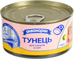 Тунець для салатів в олії Аквамарин з/б 185г