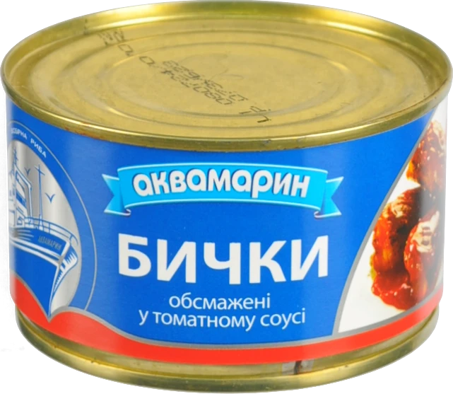 Бички обсмажені у томатному соусі Аквамарин з/б 230г