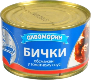 Бички обсмажені у томатному соусі Аквамарин з/б 230г