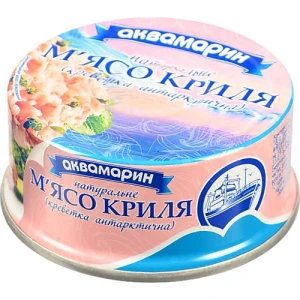 М'ясо криля натуральне Аквамарин з/б 100г