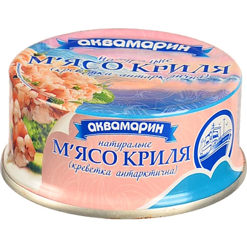 М'ясо криля натуральне Аквамарин з/б 100г
