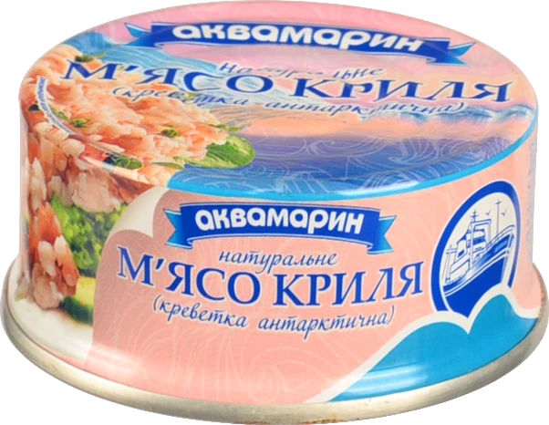 М'ясо криля натуральне Аквамарин з/б 100г