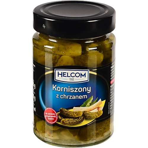 Корнішони Helcom 327мл з хроном
