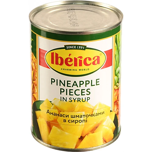 Ананас шматочками в сиропі Iberica з/б 565г
