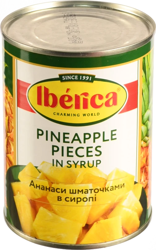 Ананас шматочками в сиропі Iberica з/б 565г
