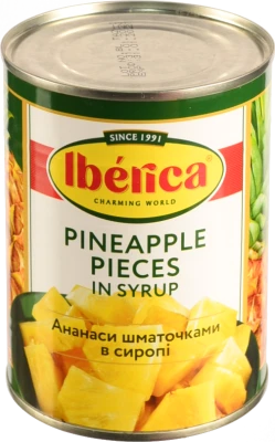 Ананас шматочками в сиропі Iberica з/б 565г