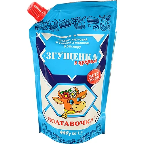Згущене молоко 8.5% з цукром Полтавочка д/п 440г