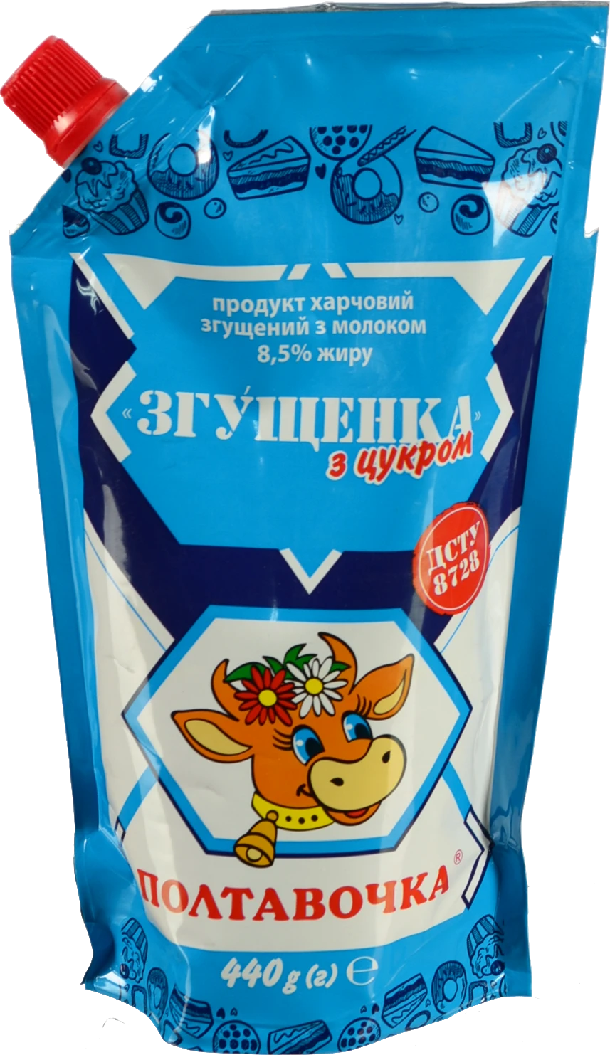 Згущене молоко 8.5% з цукром Полтавочка д/п 440г