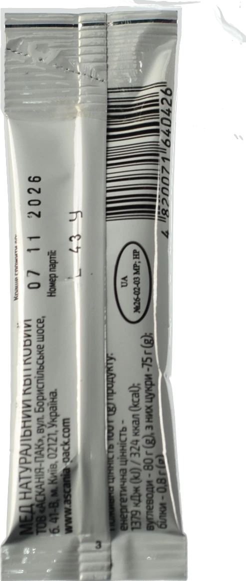 Мед Асканія 12г квітковий