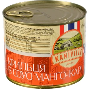 Крильця курячі В соусі манго-карі Kaniville з/б 525г