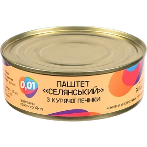Паштет селянський з курячої печінки 240г