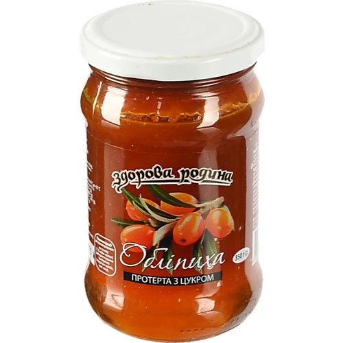 Фрукти протерті з цукром Обліпиха Здорова родина с/б 350г