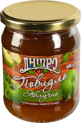 Повидло Dnipro 600г яблучне с.б