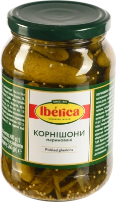 Корнішони мариновані Iberica с/б 480г