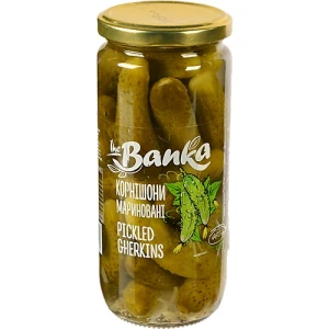 Корнішони мариновані пастеризовані the Banka с/б 460г