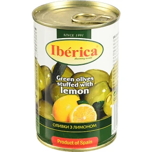 Оливки з лимоном Iberica з/б 300г