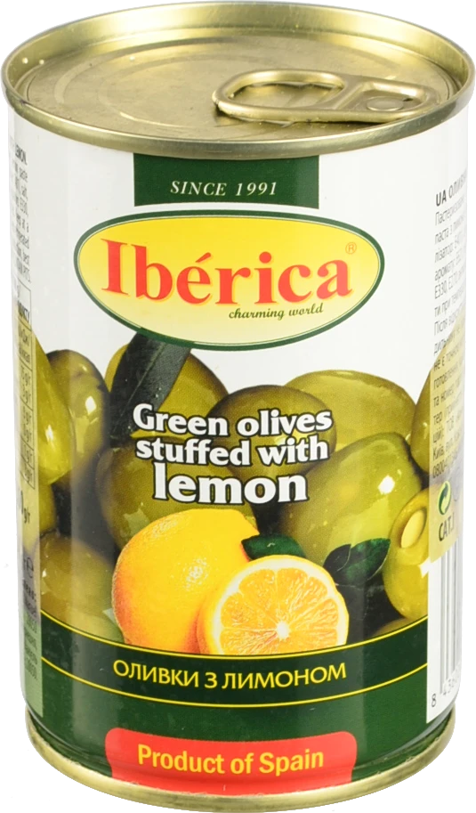 Оливки з лимоном Iberica з/б 300г