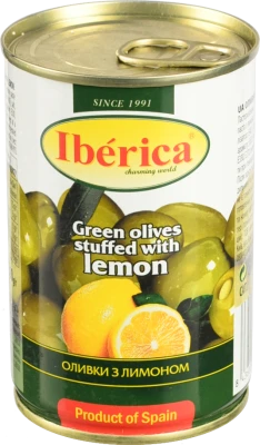 Оливки з лимоном Iberica з/б 300г