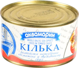 Кілька нерозібрана обсмажена в томатному соусі Балтійська Аквамарин з/б 230г