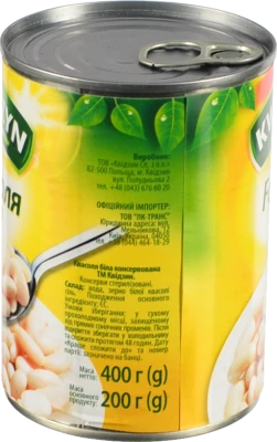 Квасоля Kwidzyn 400г біла з.б