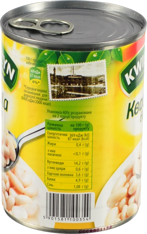 Квасоля Kwidzyn 400г біла з.б