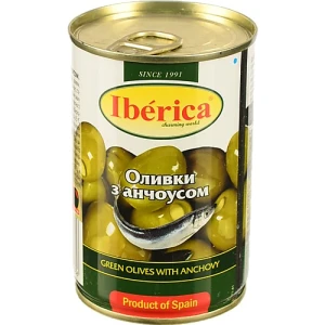 Оливки з анчоусом Iberica з/б 300г