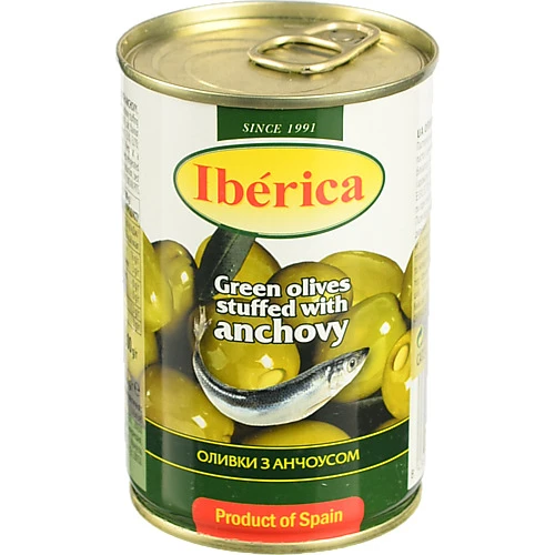 Оливки з анчоусом Iberica з/б 300г