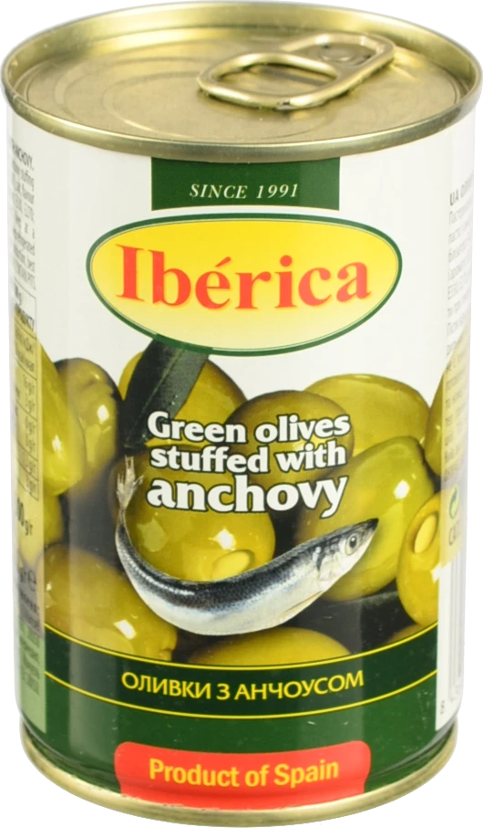 Оливки з анчоусом Iberica з/б 300г