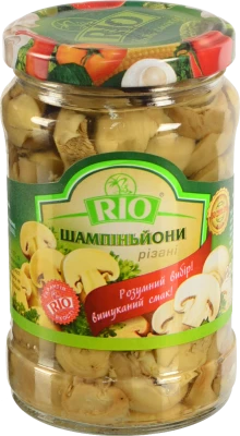 Шампіньйони RIO 280г різані с.б
