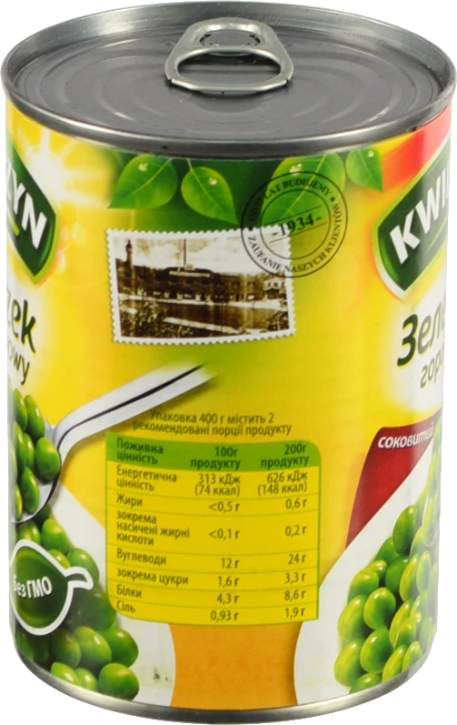 Горошок Kwidzyn 400г зелений з.б