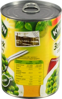 Горошок Kwidzyn 400г зелений з.б