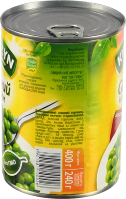 Горошок Kwidzyn 400г зелений з.б