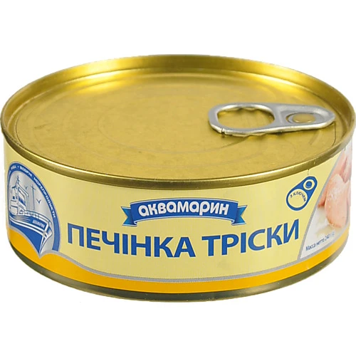 Печiнка трiски Аквамарин ключ 240гр 24шт