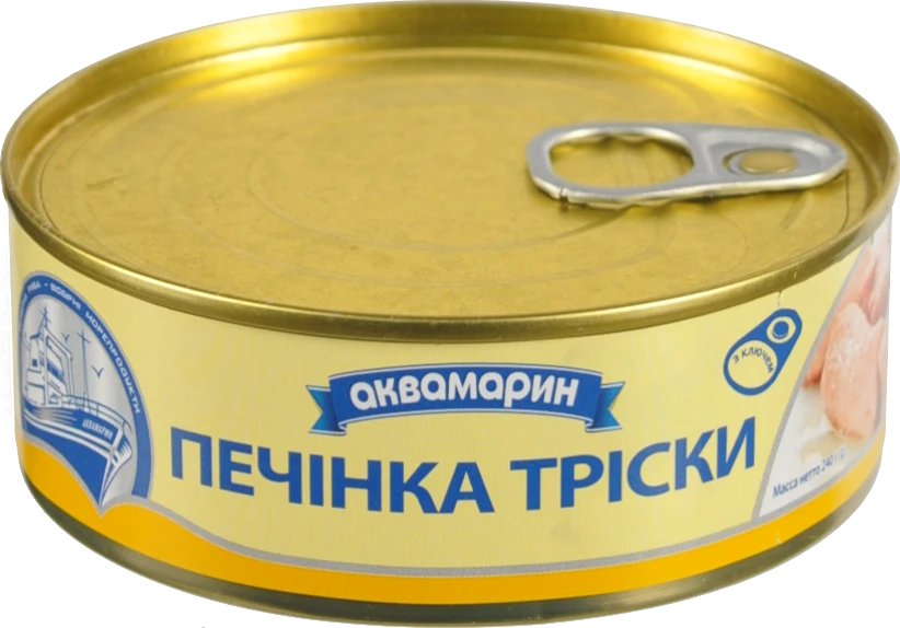 Печiнка трiски Аквамарин ключ 240гр 24шт