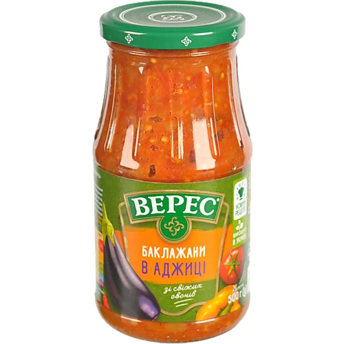 Баклажани В аджиці Верес с/б 500г