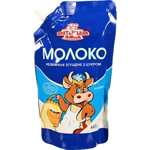 Молоко згущене 8.5% незбиране з цукром Полтавський смак д/п 440г