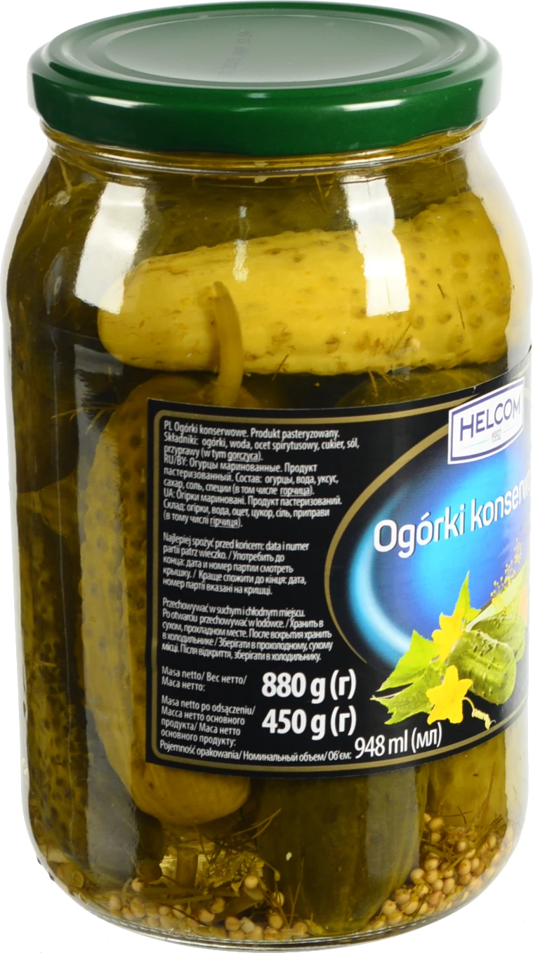Огірки Helcom 948мл консервовані