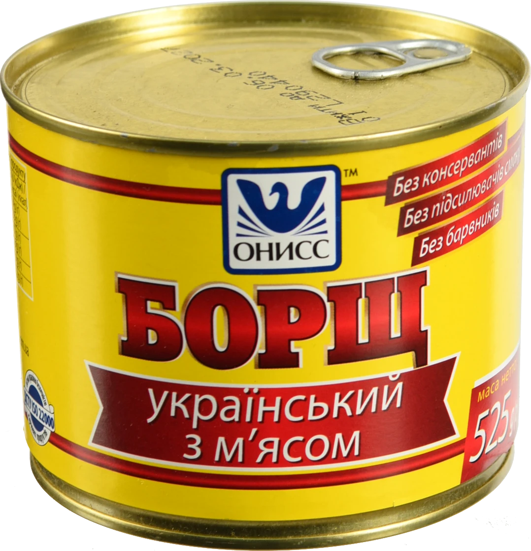 Борщ український з м'ясом Онисс з/б 525г